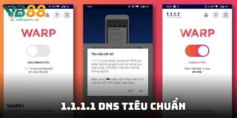 Cách Đổi IP Bằng 1.1.1.1 2 1.1.1.1 DNS tiêu chuẩn – Cung cấp dịch vụ DNS nhanh và bảo mật